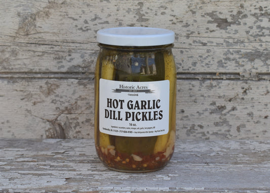 Hot Garlic Dill Pickles, 16 oz
